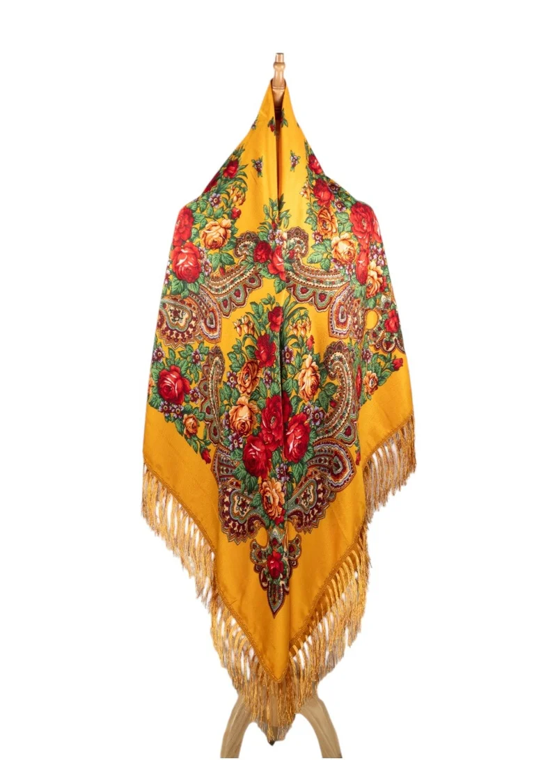 D'Daniela  Angela Women's Eastern European Cotton Tassel Shawl for Women | Best Price UAE