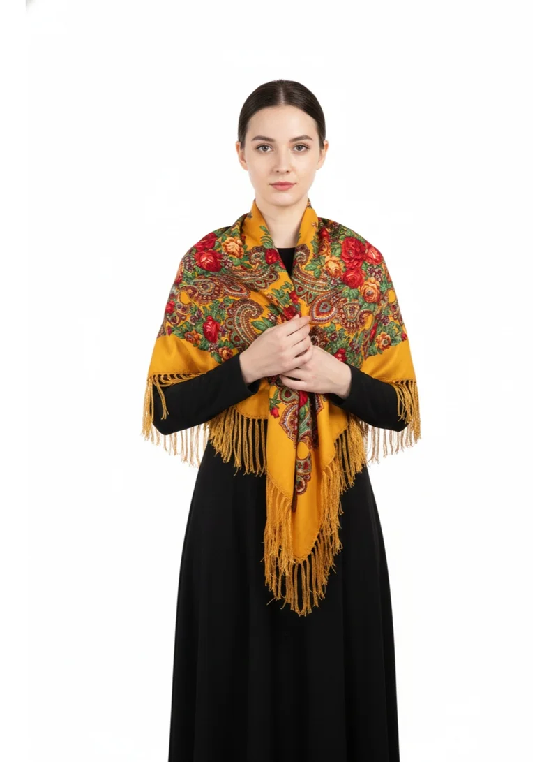 D'Daniela  Angela Women's Eastern European Cotton Tassel Shawl for Women | Best Price UAE