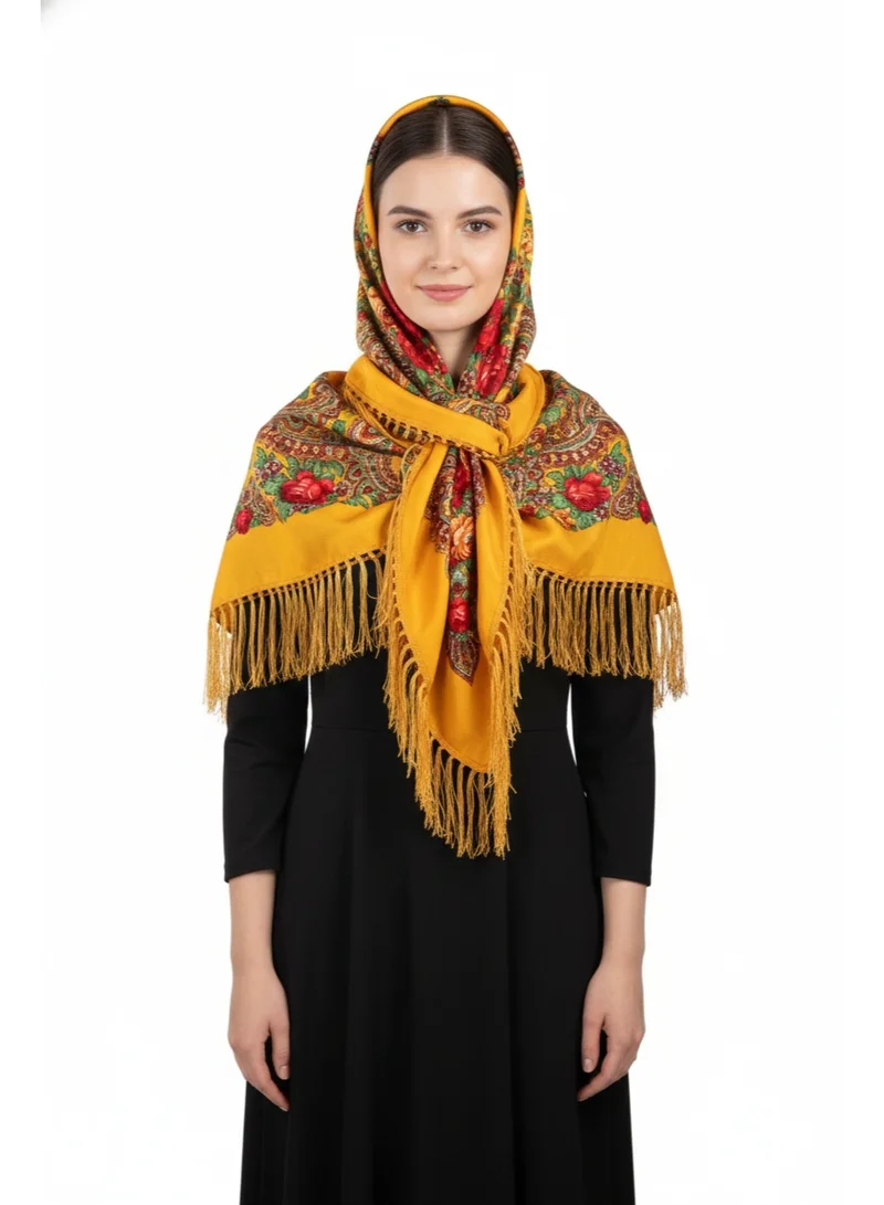 D'Daniela  Angela Women's Eastern European Cotton Tassel Shawl for Women | Best Price UAE