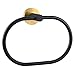 APLusee Bath Towel Ring,  Stainless Steel Swivel Hand Towel Holder, Modern Oval Kitchen Bathroom Accessories (Black & - Image 2