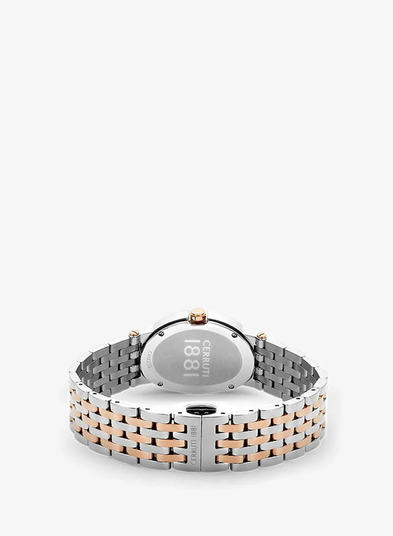 CERRUTI 1881  Womens Oval Shape Stainless Steel Analog Wrist Watch CIWLG2226103  28 mm  Rose gold for Women | Best Price UAE