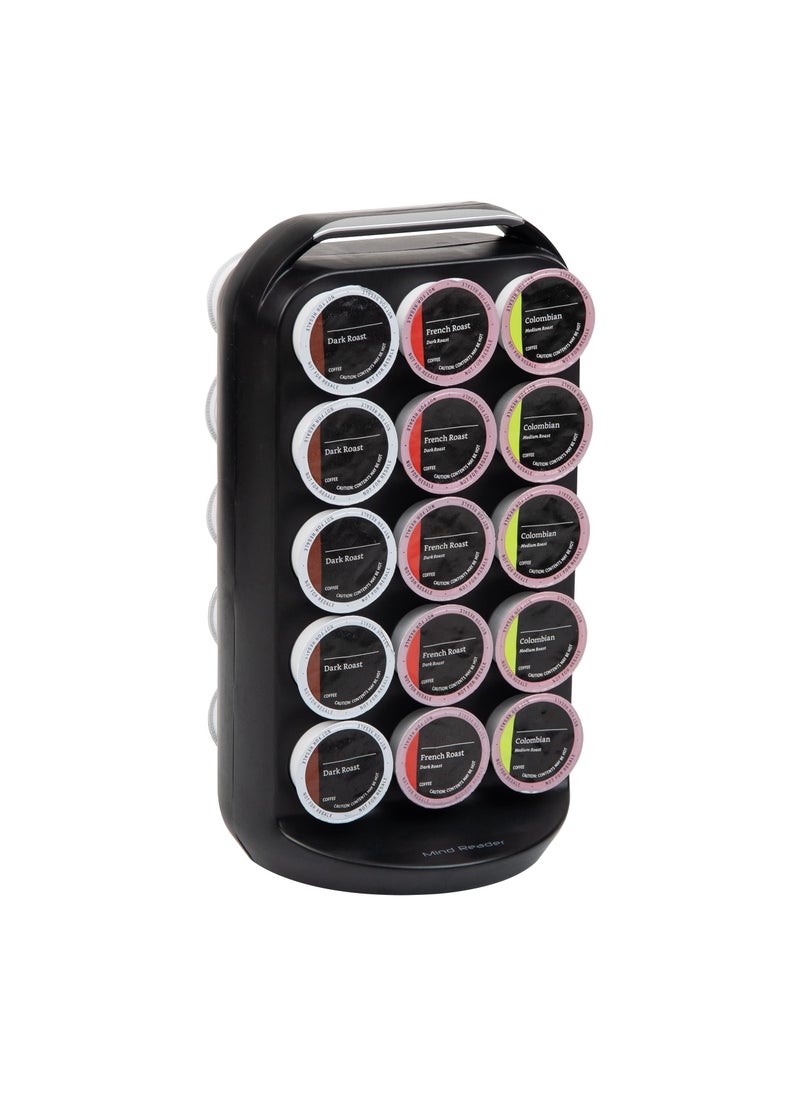 Mind Reader Mind Reader Single Serve Coffee Pod Storage 30 Pod Capacity Countertop Organizer 675L x 625W x 125H Black 
