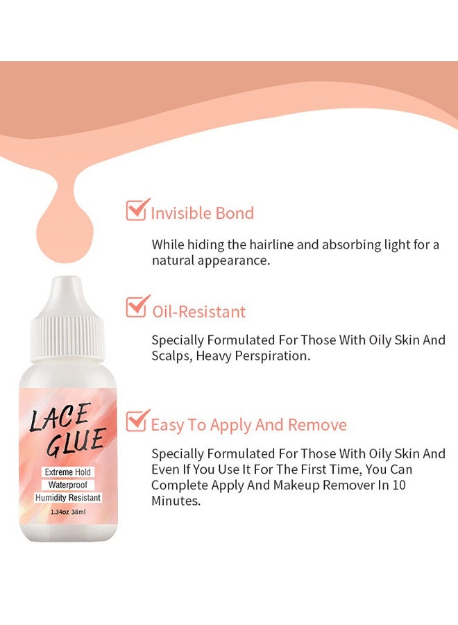 WodeMate Lace Glue Remover and Lace Glue Set, Invisible Waterproof MIILYE Hair Replacement Bonding Glue + Solvent, Strong Hold for Lace Front Wig and Poly Hairpieces, Toupee, Cosmetic Hair Systems - Image 5