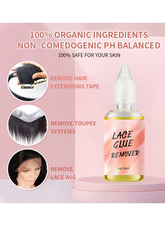 WodeMate Lace Glue Remover and Lace Glue Set, Invisible Waterproof MIILYE Hair Replacement Bonding Glue + Solvent, Strong Hold for Lace Front Wig and Poly Hairpieces, Toupee, Cosmetic Hair Systems - Image 3