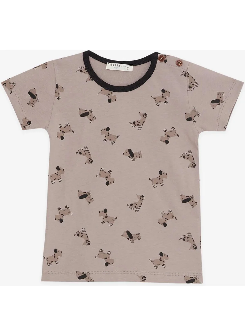 بريز Baby Boy Pajama Set, Cute Puppy Patterned, 9 Months-3 Years, Brown