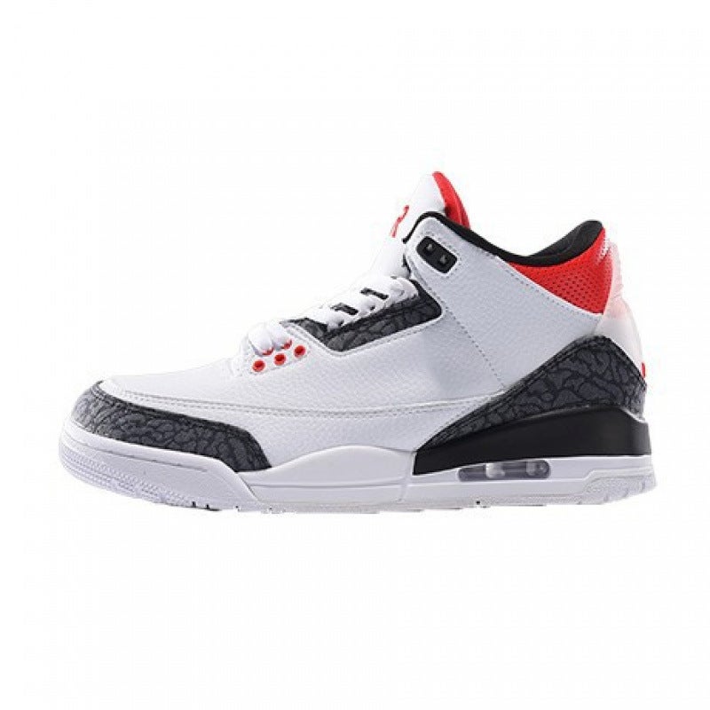 Putian shoes foreign trade factory wholesale Jordan AJ3 Joe 3 white cement flame red air cushion non-slip men''s basketball sneaker - Image 5