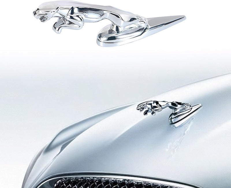 ARKOSKNIGHT Hood Emblem - Chrome/Black Finish for XE, XF, XJ Jaguar Accessories - Image 1