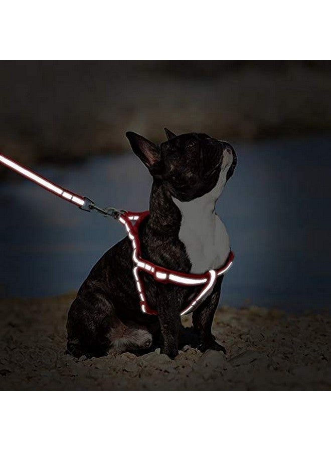 15 Mm Soft Nylon Strip Pattern Radium/Reflective Dog Harness And Leash Set Ideal For Puppies And Small Breed Dogs (Black) - Image 5