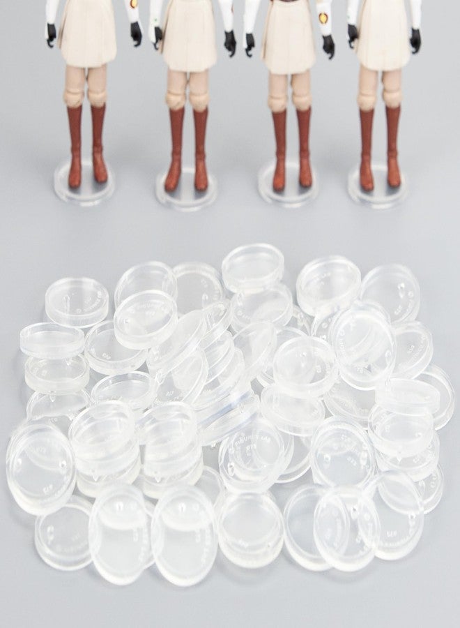 DisplayMore 50 Pieces Round Clear Action Figure Display Stands Compatible with 3.75” MODERN Star Wars / MODERN Gi Joe / Marvel Legends Figure toy (Fit For 3.75 inch Modern SW/GI JOE/ML(25MM)) - Image 1