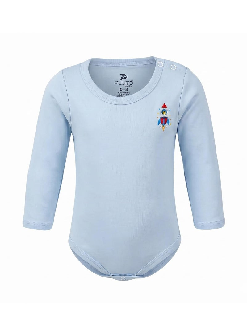 Pluto Pack of 6 Long Sleeve Bodysuits 100% Cotton for Baby Boy - Image 2