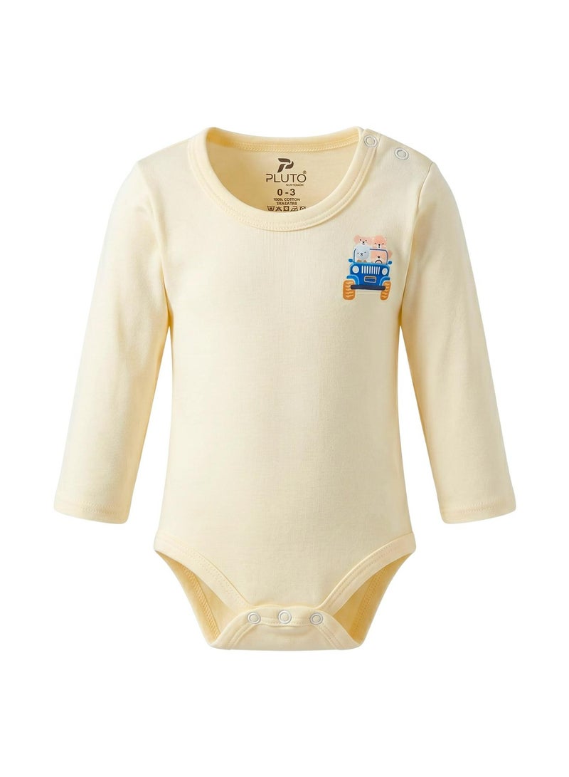 Pluto Pack of 6 Long Sleeve Bodysuits 100% Cotton for Baby Boy - Image 3