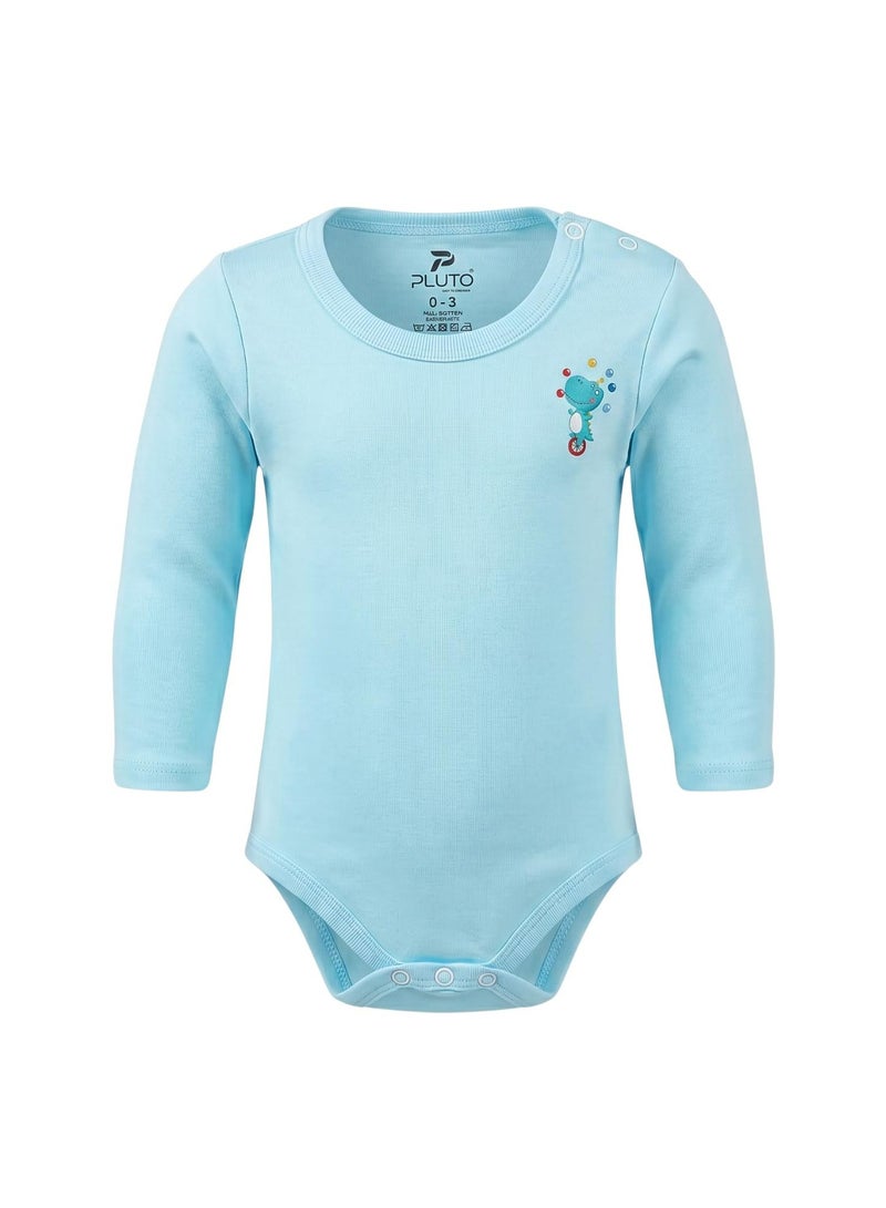 Pluto Pack of 6 Long Sleeve Bodysuits 100% Cotton for Baby Boy - Image 4