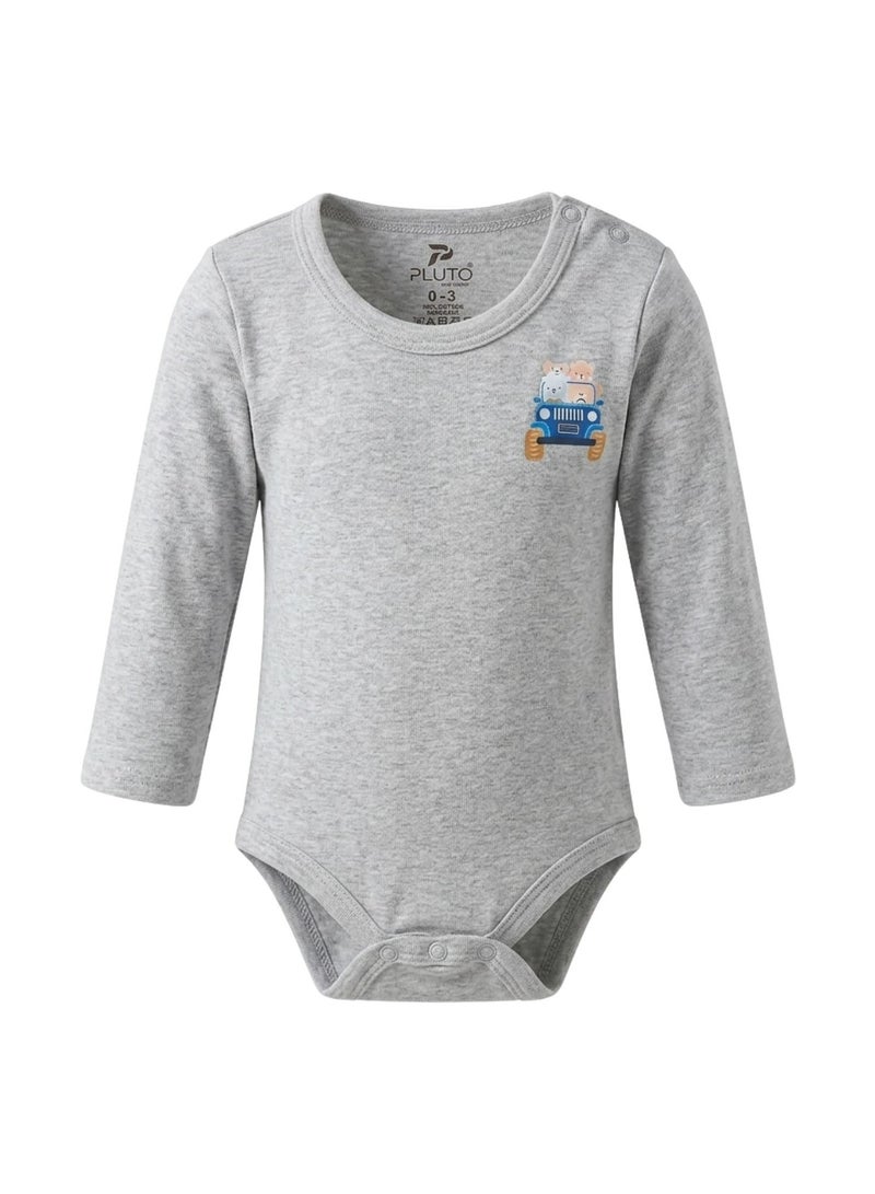 Pluto Pack of 6 Long Sleeve Bodysuits 100% Cotton for Baby Boy - Image 5