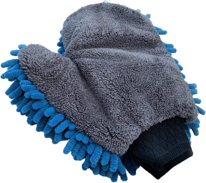 Tazweeq Car Wash Sponge,Car Cleaning Gloves,Chenille Double Sided Microfiber Gloves,Coral Fleece Cleaning Supplies,Car Wash Gloves Tools,Mitt Microfiber-Scratch & Lint Free,Premium Microfiber Wash - Image 1