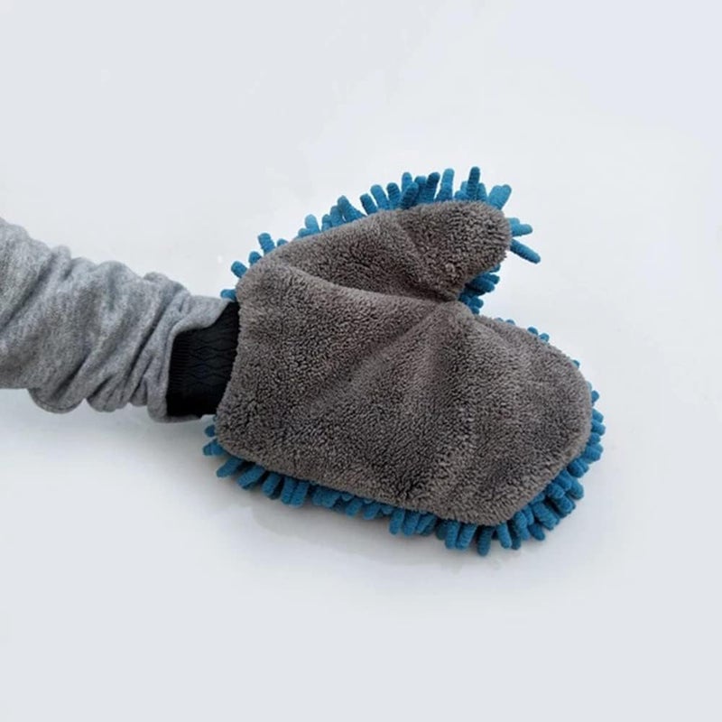 Tazweeq Car Wash Sponge,Car Cleaning Gloves,Chenille Double Sided Microfiber Gloves,Coral Fleece Cleaning Supplies,Car Wash Gloves Tools,Mitt Microfiber-Scratch & Lint Free,Premium Microfiber Wash - Image 5