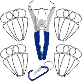 Fulton Spring Clamp Pliers with 13 Spring Clamps and Hip Clip Made in the USA - Image 1