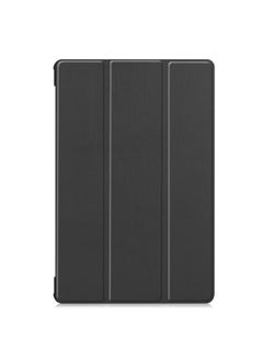 For Galaxy Tab A8 10.5-Inch 2022 (SM-X200/X205/X207), Protective Stand Case Hard Shell Cover for 8.7 Inch Samsung Tab A7 Lite Tablet - Black With 2 FREE Screen Protectors