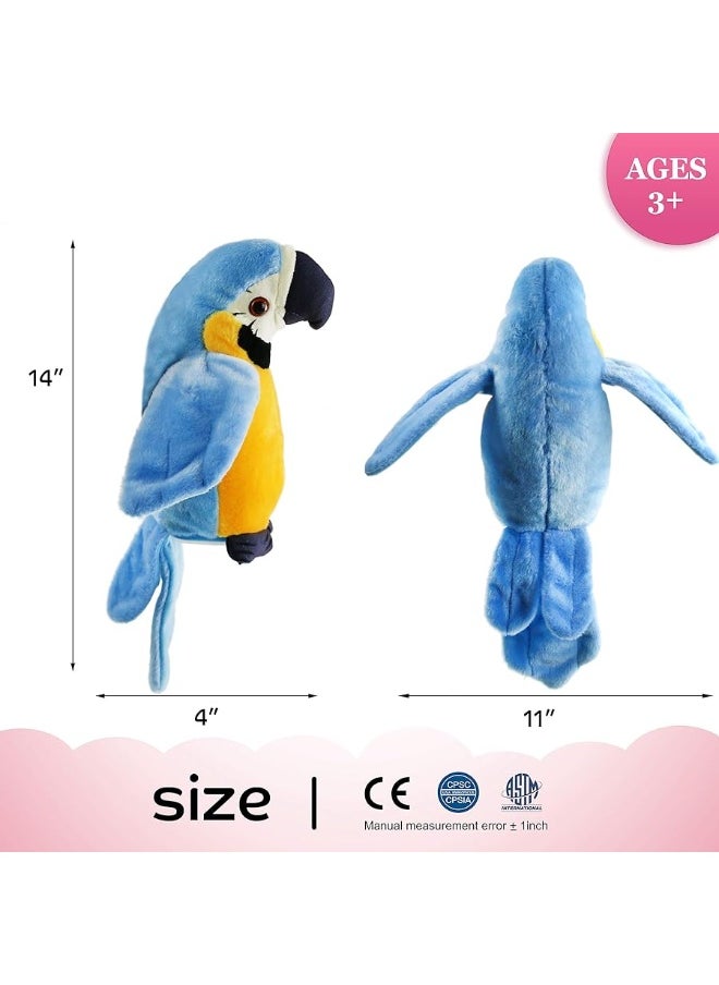 Houwsbaby - Houwsbaby Electronic Musical Talking Parrot Plush Toy Interactive Toy,Recording Stuffed Animal Repeat What You Say Shake Wings Macaw Record Bird Toy for Kid Girl Easter,9'' - Image 1