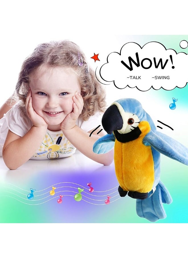 Houwsbaby - Houwsbaby Electronic Musical Talking Parrot Plush Toy Interactive Toy,Recording Stuffed Animal Repeat What You Say Shake Wings Macaw Record Bird Toy for Kid Girl Easter,9'' - Image 1