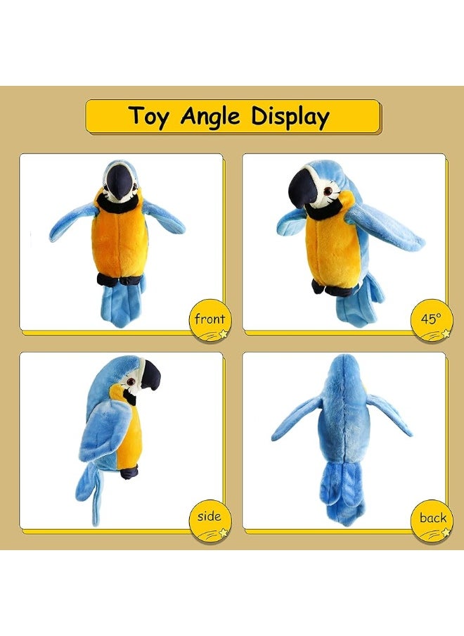 Houwsbaby - Houwsbaby Electronic Musical Talking Parrot Plush Toy Interactive Toy,Recording Stuffed Animal Repeat What You Say Shake Wings Macaw Record Bird Toy for Kid Girl Easter,9'' - Image 1