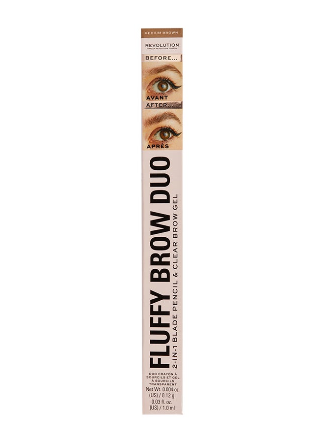 REVOLUTION Makeup Revolution Fluffy Brow Filter Duo Medium Brown  - Image 1