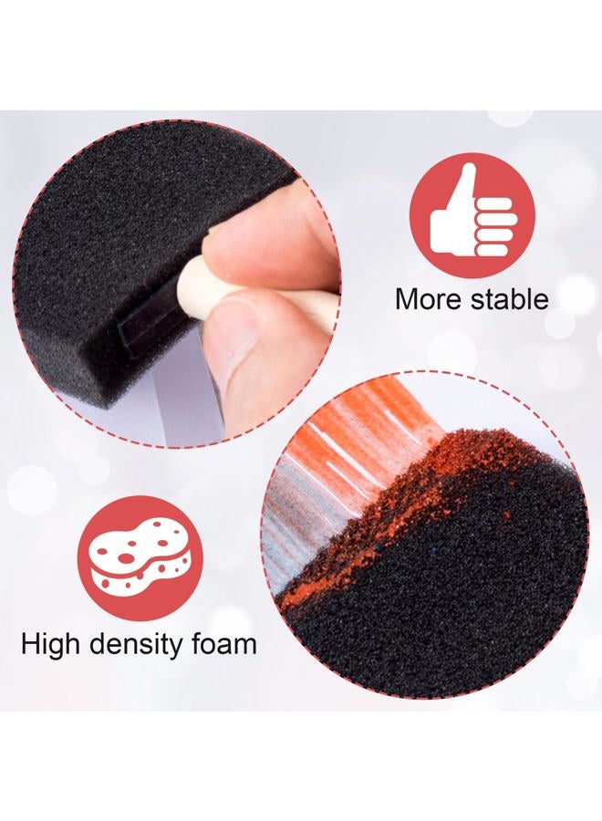 CustomyLife 4 Pcs Foam Paint Brushes, 4 Sizes Wood Handle Sponge Paint Brush 1" 2" 3" 4" for Details, Staining, Varnishes, Large Area and DIY Craft Projects - Image 4