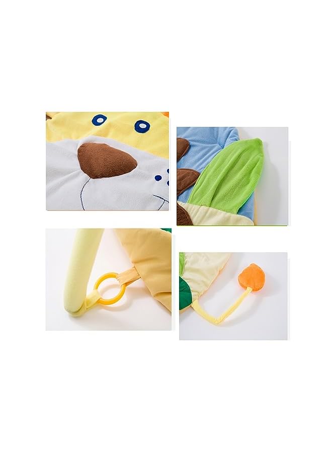 PROMASS Playmat,Activity Gym for Newborn Infant with 5 Hanging Sensory Toys Visual, Hearing, Touch, Cognitive Early Development Playmat, Play Colorful Mat Suitable Toddler to Develop Motor&Cognition - Image 3