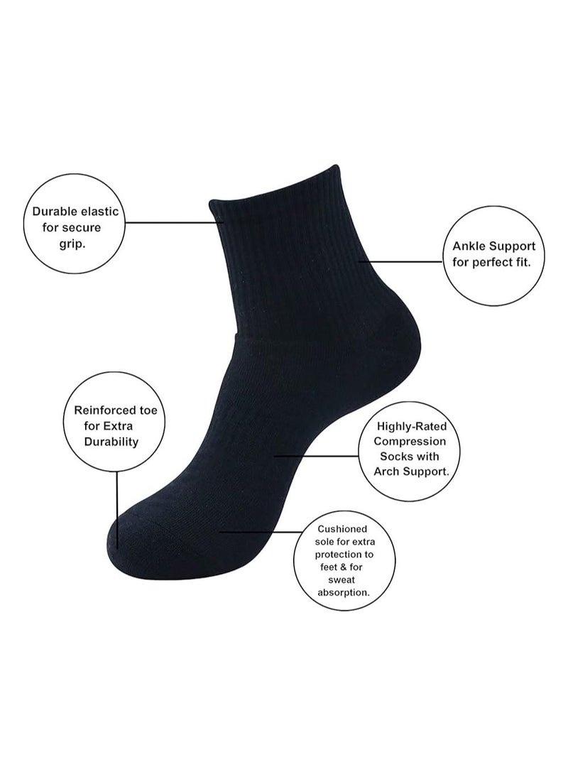 DIAMOND TOE 6 أزواج من جوارب الكاحل المبطنة للرجال - قطن فاخر مريح - جوارب رياضية للرجال - مقاس EU 40-45 (6، 6 أزواج - تصميم A3) - Image 4