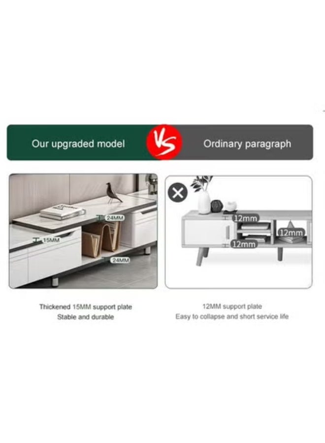 إن كي أكس خزانة تلفزيون بتصميم عصري مع رفوف تخزين - طاولة ترفيه أنيقة لغرفة المعيشة - Image 4