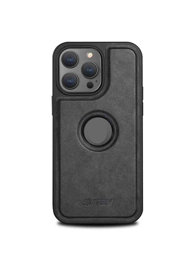 Suteni Case For iPhone 12 G1 Magsafe Leather Back Phone Case - Image 3