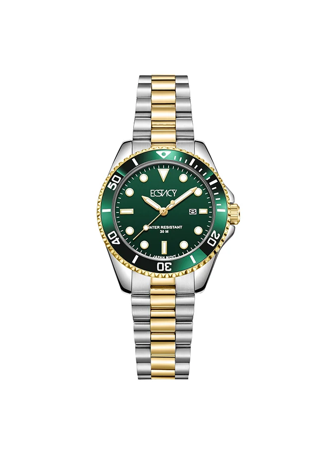 إكستاسي Women's Watch, Analog Display and Stainless Steel Strap - E24504-TBTH, Gold