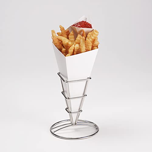 Get حامل بطاطس مقلية معدني مربع G.E.T. 4-21644، حديد، كروم (يتم بيع مخروط الورق بشكل منفصل) (الكمية 1) - Image 2