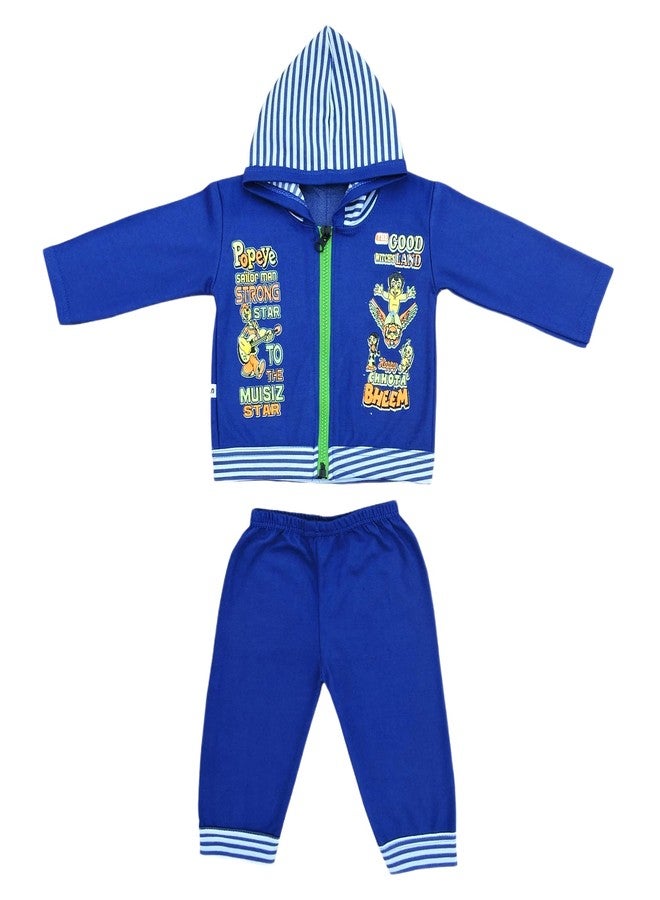 Kiddos Baby Boys and Girls Hooded Sweatshirt and Joggers Combo Pack of 2 (12-18 Months) Multicolour - Image 3