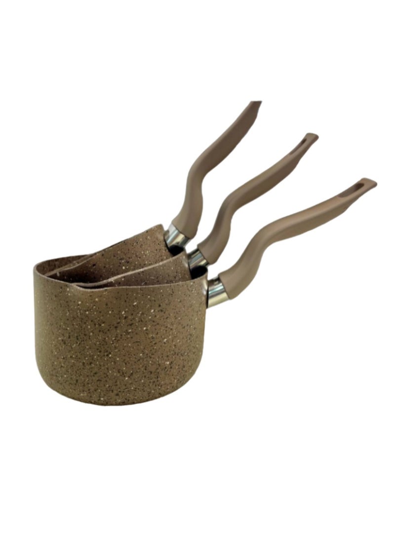 3-piece granite casserole set, callite hand  Size 12/14/16