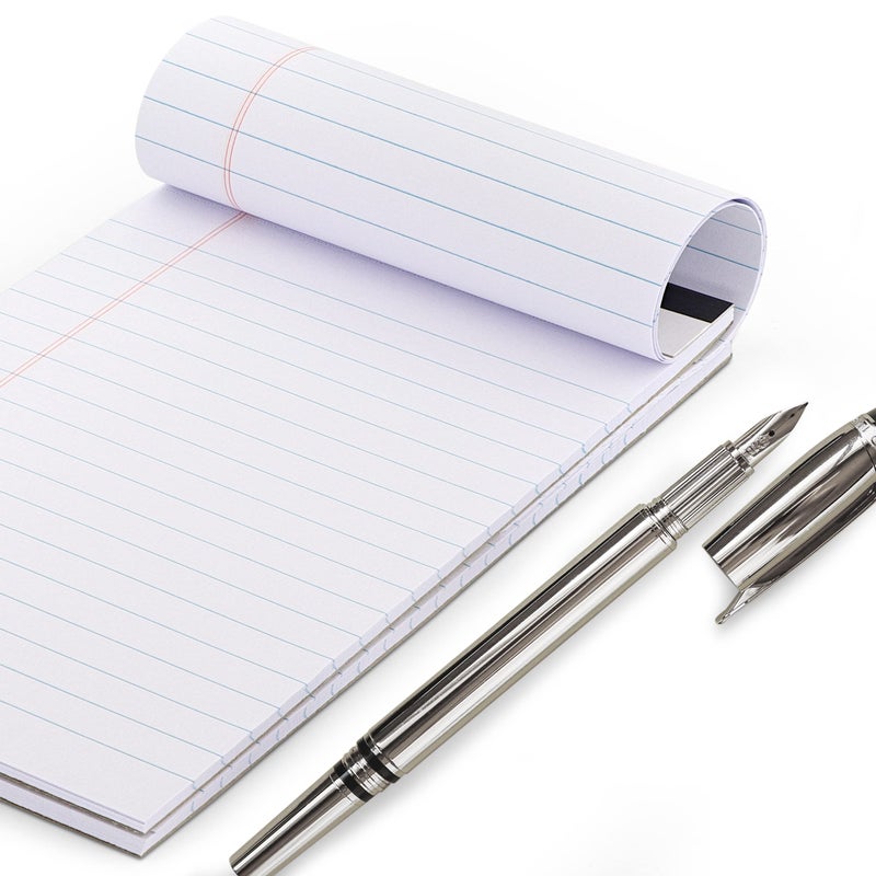 Emraw White Jr. Perforated Edge Legal Ruled Universal 50 Sheets Letter Writing Pad- 50 Ct. 5" x 8" inch (Pack of 6) - Image 2