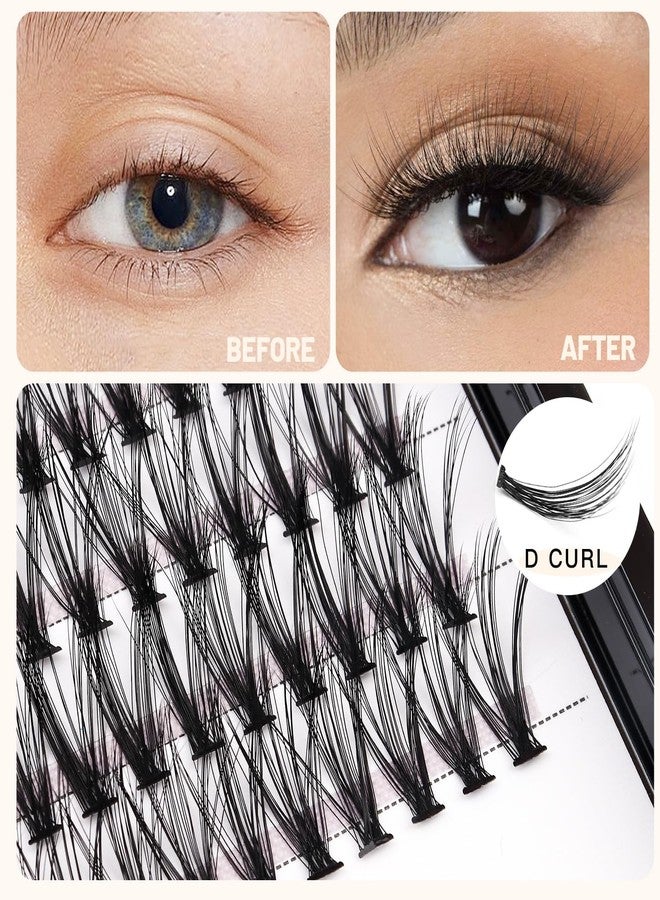BODERMINCER 20D 8-20mm To Choose 8-10-12-14mm MIX/14-16-18-20mm Mixed Individual Cluster Eyelashes False Eyelash Extensions Individual Eyelash Bunche DIY at Home (20D-10mm) - Image 3