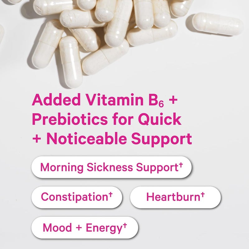 Pink Stork Prenatal Probiotics for Women  50 Billion CFU Vitamin B6 Prebiotics Morning Sickness Gut Microbiome Pregnancy Probiotic Immune Support Pregnancy Must Haves  30 Capsules - Image 3