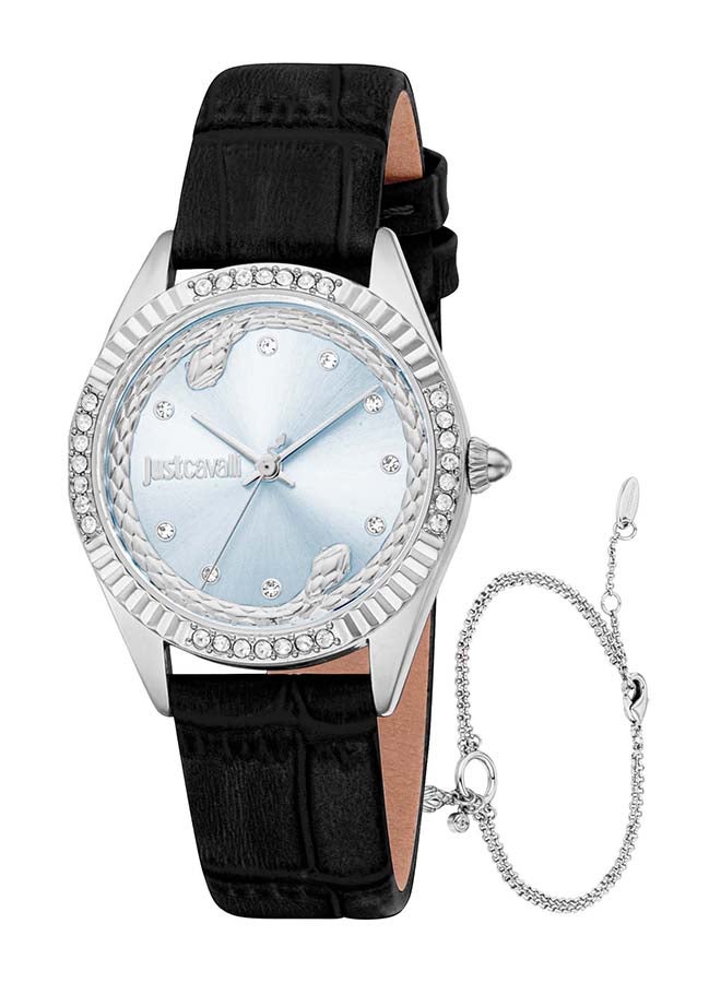 Just Cavalli جست كافالي ليدي فيتوريا غلام JC1L361L0015 - ساعة كوارتز جلدية نسائية 3 عقارب - Image 1