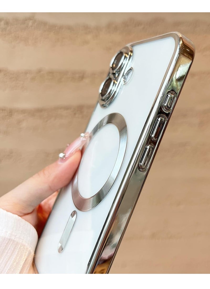 BORTONY - iPhone 16 Magnetic Case Compatible with Mag-Safe Built-in Camera Protector iPhone 16 Cover Soft TPU Anti-Scratch Shockproof Slim Clear Case for iPhone 16 6.1 inch - Image 1