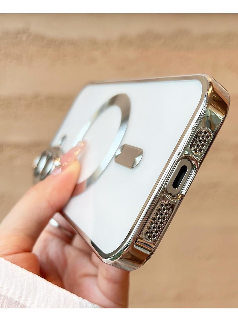 BORTONY - iPhone 16 Magnetic Case Compatible with Mag-Safe Built-in Camera Protector iPhone 16 Cover Soft TPU Anti-Scratch Shockproof Slim Clear Case for iPhone 16 6.1 inch - Image 1