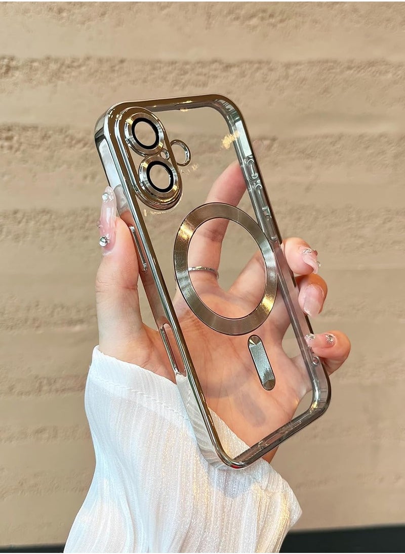 BORTONY - iPhone 16 Magnetic Case Compatible with Mag-Safe Built-in Camera Protector iPhone 16 Cover Soft TPU Anti-Scratch Shockproof Slim Clear Case for iPhone 16 6.1 inch - Image 1