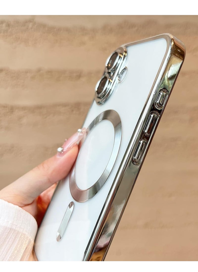 BORTONY - iPhone 16 Magnetic Case Compatible with Mag-Safe Built-in Camera Protector iPhone 16 Cover Soft TPU Anti-Scratch Shockproof Slim Clear Case for iPhone 16 6.1 inch - Image 1