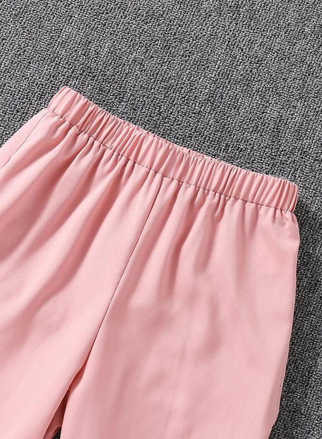 Take Two Take Two Girls Pink Solid Cargo Joggers