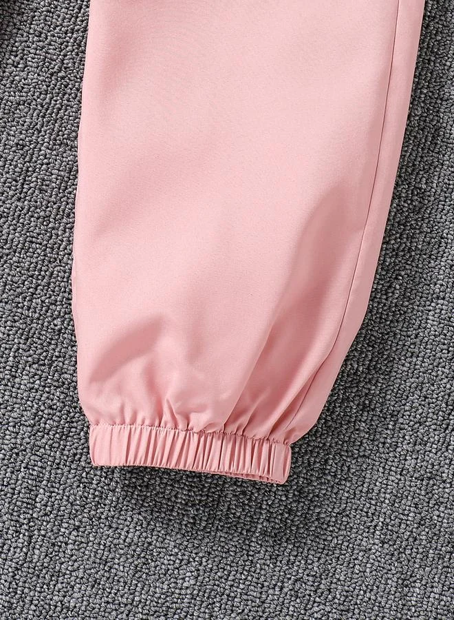 Take Two Take Two Girls Pink Solid Cargo Joggers