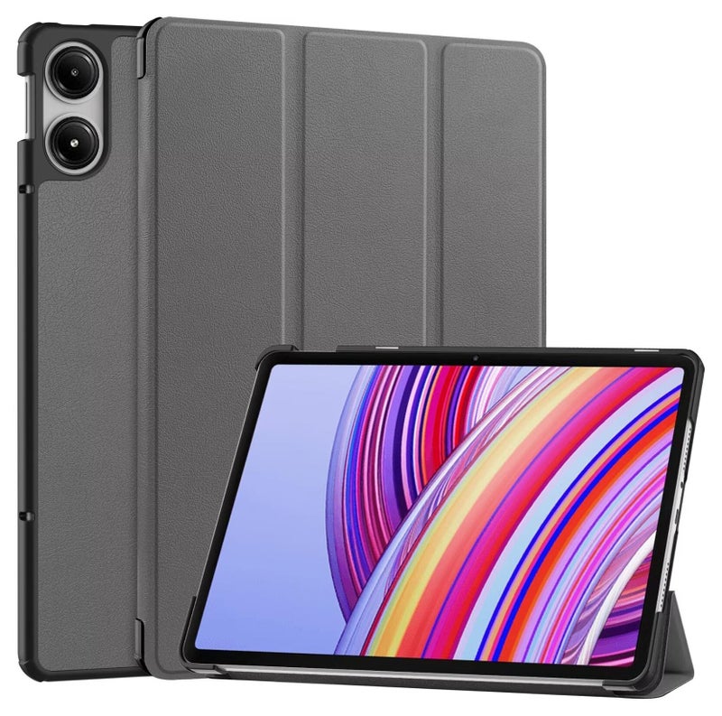 يوارب كينج غطاء حماية ذكي لحامل نحيف من الخلف ل Redmi Pad Pro 12.1 بوصة / Xiaomi Poco Pad 12.1 بوصة ، إيقاظ تلقائي / رمادي - Image 1