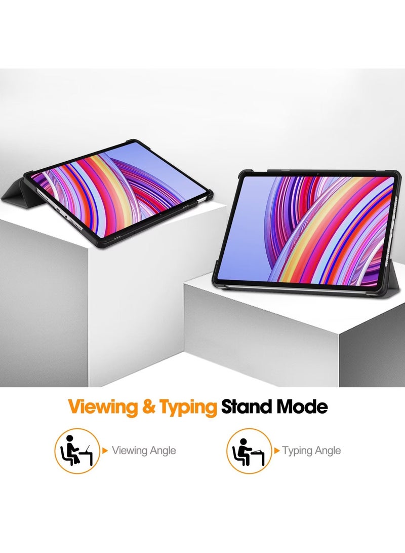 يوارب كينج غطاء حماية ذكي لحامل نحيف من الخلف ل Redmi Pad Pro 12.1 بوصة / Xiaomi Poco Pad 12.1 بوصة ، إيقاظ تلقائي / رمادي - Image 3