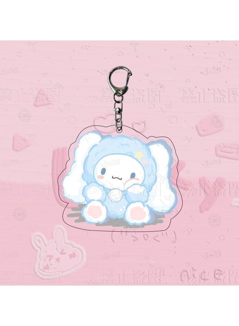 Generic Anime Peripheral Cross Dressing Sanrio Acrylic Key Chain 