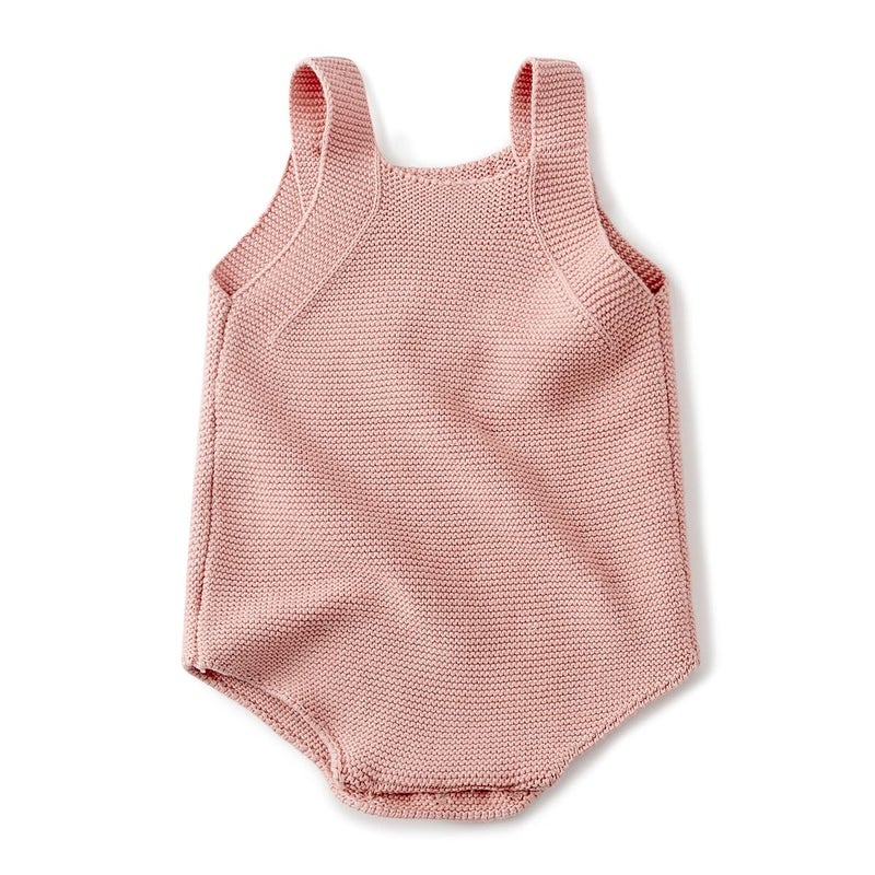 Simplee kids Baby Girl Outfits Pink Sleeveless Clothes Sunflower Knit Romper for Newborn Baby Girls 3-6 Months - Image 2