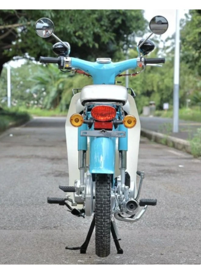 Classic motorcycle similar to the Honda 110, blue color - WS110 - Image 4