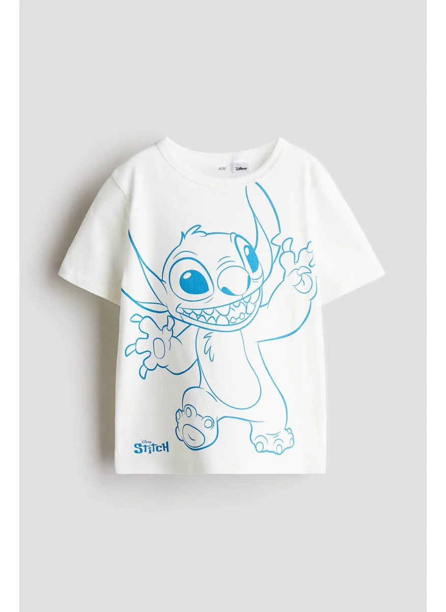 اتش اند ام Printed Cotton T-Shirt